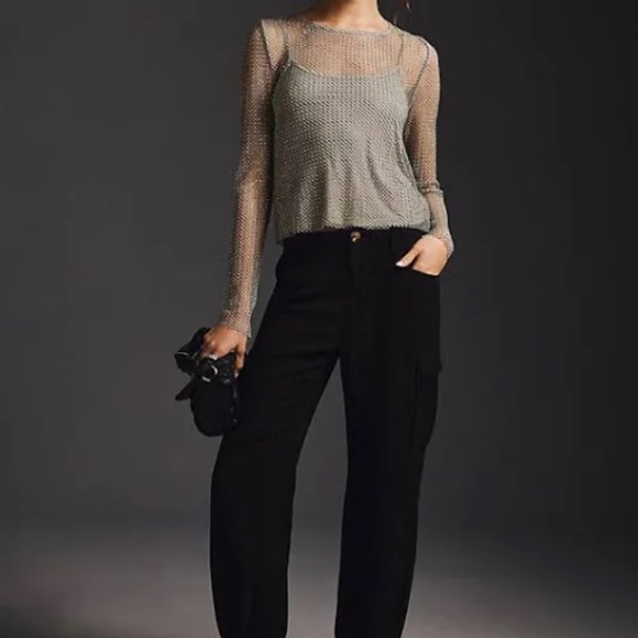 Brand New SUNDAY IN BROOKLYN MESH SPARKLE TOP - Picture 6 of 11